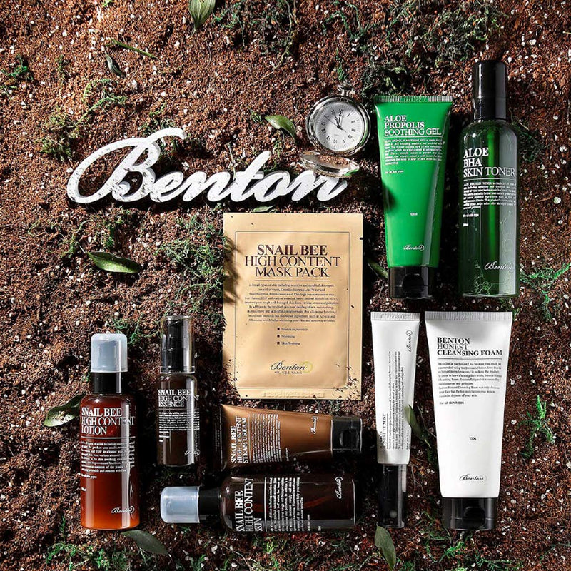 BENTON Snail Bee High Content Essence 60ml (2.02 fl. oz.) - Snail Secretion Filtrate & Bee Venom Contained Moisturizing Gel for Oily, Combination, Acne-Prone Skin, Dermatologically Tested BENTON