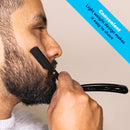 Equinox Professional Straight Edge Razor with 100 Single Derby Straight Razor Blades-Barber Straight Razor-Close Shaving Men's Manual Shaver-Disposable Straight Razor Blades-Staright Razor Kit-Black Equinox International