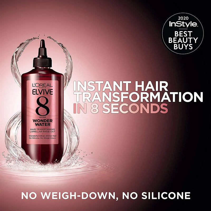 L’Oreal Paris Elvive 8 Second Wonder Water Lamellar, Rinse out Moisturizing Hair Treatment for Silky, Shiny Looking Hair, 6.8 FL; Oz L'Oreal Paris