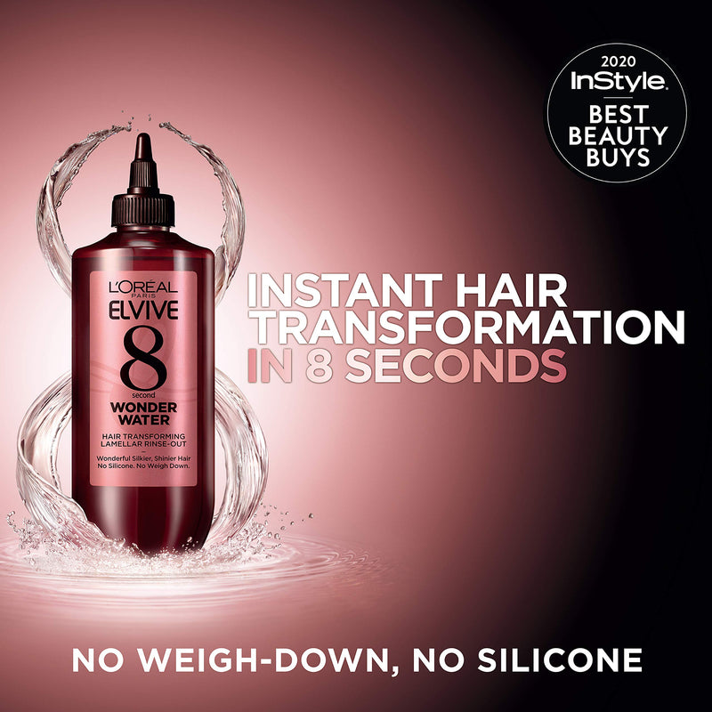 L’Oreal Paris Elvive 8 Second Wonder Water Lamellar, Rinse out Moisturizing Hair Treatment for Silky, Shiny Looking Hair, 6.8 FL; Oz L'Oreal Paris