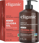 Cliganic Non-GMO Jojoba Oil for Skin, Hair & Face (8oz) | 100% Pure, Natural Cold Pressed Unrefined Hexane Free (Packaging May Vary) Infinity Warehouse