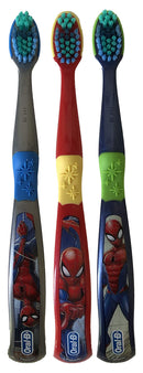 Spiderman 4 Piece Manual Toothbrush, Brushing Timer and Mouthwash Rinse Cup. Plus Dental Gift Bag and Tooth Saver Necklace (4 Piece Manual, Spiderman) L&E Products