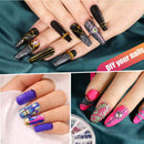 Nail Pen Designer, Teenitor Stamp Nail Art Tool with 15pcs Nail Painting Brushes, Nail Dotting Tool, Nail Foil, Manicure Tape, Color Rhinestones for Nails-Black Teenitor Store