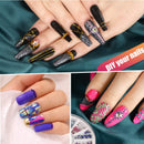 Nail Pen Designer, Teenitor Stamp Nail Art Tool with 15pcs Nail Painting Brushes, Nail Dotting Tool, Nail Foil, Manicure Tape, Color Rhinestones for Nails-Black Teenitor