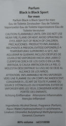 Nu Parfums Black is Black Sport Eau de Toilette Spray for Men, 3.4 Ounce NU Parfums