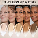 LUMINESS Liquid Mirage w/SPF 50 Color Adjusting Foundation Kit - Color Changing Foundation, SPF 50 Primer & Makeup Brush, Face Makeup for Mature Skin, 4in1 Liquid Foundation, Concealer & Moisturizer Infinity Warehouse
