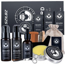 Beard Growth Kit For Men, Unique Beard Care with 100% Natural Beard Oil, Beard Balm, Beard Shampoo Wash Beard Brush& Wood Beard Comb, Beard Scissors, Best Beard Gift For Dad Husband Boyfriend SZILBZ