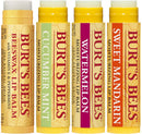 Burt's Bees 100% Natural Moisturizing Lip Balm, Freshly Picked Beeswax, Cucumber Mint, Watermelon, & Sweet Mandarin, 4 Tubes Burt's Bees