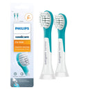 Philips Sonicare for Kids 3+ Genuine Replacement Toothbrush Heads, 2 Brush Heads, Turquoise and White, Compact, HX6032/94 Philips Sonicare