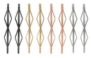 L. Erickson Metal Hourglass Bobby Pin Clip & Go 8-Pack - Gunmetal/Silver/Gold/Rose Gold L. Erickson