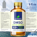 DMSO 99.9% Pharma Grade, Pure Liquid Dimethyl Sulfoxide 8 fl.oz in Glass Bottle, Non-Diluted, Low Odor Infinity Warehouse