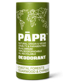 PAPR-All Natural Deodorant In Biodegradable Zero Waste Packaging, Vegan Paper Deodorant for Men and Women, No Artificial Fragrance, Aluminum and Plastic Free, Coastal Forests PĀPR Store