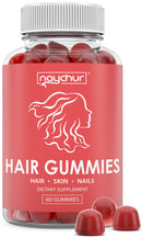 Hair Growth Vitamins Biotin Gummies - Hair Skin and Nails Vitamins for Faster Hair Growth - Hair Loss Treatments Care Thickening Products for Women Men - Thinning Hair Beard Regrowth Supplement Gummy NAYCHUR Store
