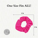 Set of 2 Solid Scrunchies (Hot Pink) Motique Accessories