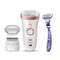 Braun Epilator Silk-épil 9 9-870, Facial Hair Removal for Women, Wet & Dry, Women Shaver & Trimmer, Cordless, Rechargeable, with Venus Extra Smooth Razor Braun