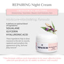 Hydrating Night Face Cream, Daily Hyaluronic Acid Facial Moisturizer, Dry Sensitive Aging Skin Moisturizing Treatment & Wrinkle Repair, 1oz Noacier NOACIER