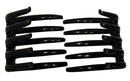 Parcelona French Crab Interlocking Medium Celluloid Glossy Black Hair Clip Side Comb 2 1/4 Inches Parcelona Store