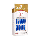 Kiss Gold Finger Gel Glam 24 Nails GFC04 BLUE Kiss Store