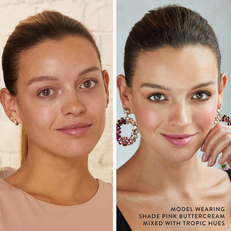 LAURA GELLER NEW YORK Baked Blush-n-Brighten Marbleized Blush - Pink Grapefruit Creamy Lightweight Satin Finish LAURA GELLER NEW YORK