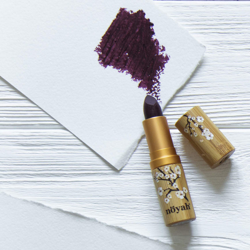 Noyah Lipstick, Currant News, 0.16 oz. + Natural Cosmetics E-Book Noyah