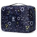 Hanging Travel Toiletry Bag Cosmetic Make up Organizer for Women and Girls Waterproof (Blue Galaxy) Narwey