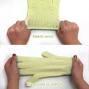MIG4U Shower Exfoliating Scrub Gloves Medium to Heavy Bathing Gloves Body Wash Dead Skin Removal Deep Cleansing Sponge Loofah for Women and Men(1 Pair, Chartreuse) MIG4U
