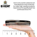 Kent R7T Graphite Double Tooth Hair Pocket Comb, Small Fine/Wide Tooth Comb For Grooming Styling Hair, Beard and Mustache, for Men, Women and Kids. Saw Cut and Hand Polished. Handmade in England KENT Store