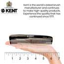 Kent R7T Graphite Double Tooth Hair Pocket Comb, Small Fine/Wide Tooth Comb For Grooming Styling Hair, Beard and Mustache, for Men, Women and Kids. Saw Cut and Hand Polished. Handmade in England KENT