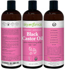 Organic Jamaican Black Castor Oil by Sky Organics (16 oz) USDA Organic 100% Pure Roasted Castor Oil Moisturizing Oil for Hair and Skin Oil Treatment Castor Oil Hair Mask Natural Skin Moisturizer Sky Organics