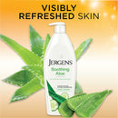Jergens Soothing Aloe Refreshing Body Lotion, Aloe Vera Body and Hand Moisturizer, 21 Fl Oz , Illuminating Hydralucence Blend, with Cucumber Extract, Dermatologist Tested Jergens