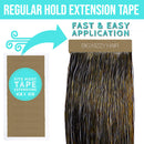 Big Kizzy Hair Extensions Tape - Regular Hold - Fits Most Tape in Hair Extensions, 4cm x .8cm Tape for Extensions, Professional Double Sided Extension Tape Big Kizzy
