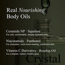 Crystal Body Oil, After Shower Body Oil for Women, Silk Moisturizer for Dry & Crepey Skin, Non-Greasy & Fast Absorbing Dry Oil, Citrus Bergamot Clean Musk Scent, Midnight Garden, 3.38 fl oz Infinity Warehouse
