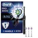 Oral-B 3000 Smartseries Electric Toothbrush with Bluetooth Connectivity, Black Edition, Powered by Braun with 3 3D White Replacement Brush Heads Oral-B Store
