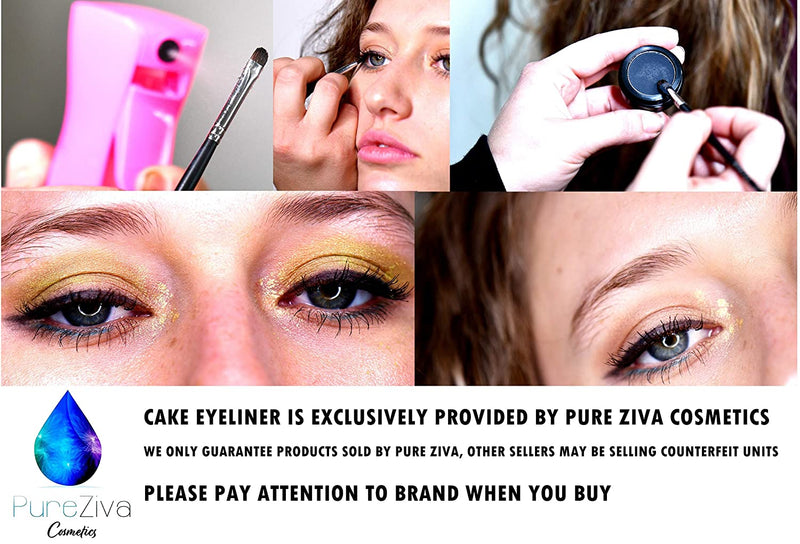 THE ORIGINAL Pure Ziva Matte Forest Emerald Green Wet Dry Pressed Powder Cake Eyeliner Eyeshadow HD Professional, Deep Pigment, No Smudge, Gluten Free, No Animal Testing, Cruelty Free & Vegan Pure Ziva