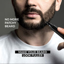 Beard Pencil Filler for Men - Easy to Apply, Waterproof Beard Filler - Beard, Mustache and Eyebrow Color and Shape Enhancer - With Micro Fork Tips (Black) ECCO PURE