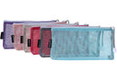 Sea Team 6pcs Multicolored Portable Travel Toiletry Pouch Nylon Mesh Cosmetic Makeup Organizer Bag with Zipper Sea Team
