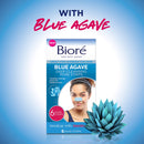 Bioré Blue Agave Pore Strips, Nose Strips for Combination Skin, with Instant Blackhead Removal and Pore Unclogging, 6 Count, features C-Bond Technology, Oil-Free, Non-Comedogenic Use Bioré