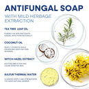 Hermon Antifungal Soap with Tea Tree Oil: Antifungal Bar Soothing Care & Relief of Itchy for Ringworm Jock Itch Tinea Versicolor Athletes Foot - Body & Face Wash for Men and Women Infinity Warehouse