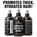 Organic Jamaican Black Castor Oil Spray For Hair Growth. Pure + Unrefined Extra Dark Tropical Oils For Thickening Hair, Eyelashes, Eyebrows. Avoid Hair Loss, Thinning Hair for Men + Women Cold Pressed Hair Thickness Maximizer
