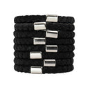 Kitsch Perfect Ponytail Holder, Hair Ties for Thick Hair, Elastic Hair Ties, Hair Rubberbands, 8 Pcs (Blackout) Kitsch