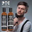 Beard Wash & Beard Conditioner Set with Argan Oil - Aids Growth and Volume - Softens, Smooths & Strengthens All Types of Beards & Mustaches - Made In the USA The Gentlemen's Beard