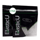 Hair Elastics - STRONG - REUSEABLE Clear Premium- 30mm, 2 Packs of 70 Total of 140 Rubbers by ElasticU ElasticU