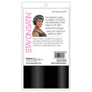Stay On Satin Edge Bonnet Womens Hair Wrap for Sleeping, Black Stay On Satin