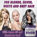 Bellisso Purple Mask for Blonde Hair - No More Yellow or Copper Tones - Deep Conditioner for Color Treated Locks with Keratin and Moroccan Argan Oil Treatment BELLISSO