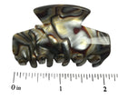 French Amie Chic Handmade Small Onyx Silver Grey Celluloid Jaw Hair Claw Clip (Onyx) French Amie