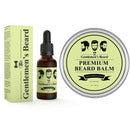 Gentlemen's Scent Beard Oil & Beard Balm Kit - Leave-in Conditioner & Softener - All Natural - Styles, Strengthens, Thickens & Softens Promoting Healthier Beard & Mustache Growth - Moisturizes Skin The Gentlemen's Beard