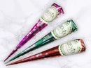 Zenia 12 Pack 100% Natural Ready to Use Henna Paste Hair Color Hair Dye Cones Reddish Brown Color Zenia