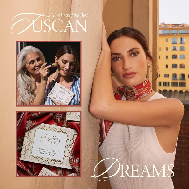 LAURA GELLER NEW YORK The Best of the Best Baked Palette - Tuscan Dreams - Full Size - Includes Bronzer, Blush, Highlighter and 6 Eyeshadows - Travel-Friendly (Best of the Best Tuscan Dreams) Infinity Warehouse