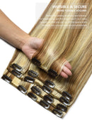 ROSEBUD Clip in Hair Extensions REMY Human Hair 8Pcs 18 Clips 70g/Set 18 Inch Rose bud