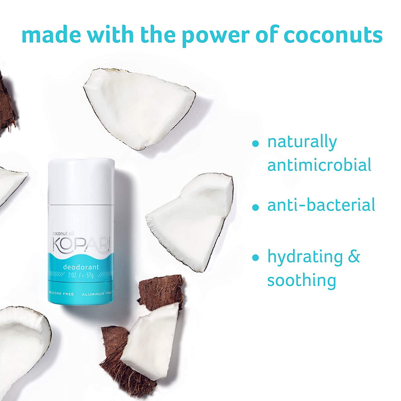 Kopari Aluminum-Free Deodorant Original | Non-Toxic, Paraben Free, Gluten Free & Cruelty Free Men’s and Women’s Deodorant | Made with Organic Coconut Oil | 2 Pack, 2.0 oz Kopari